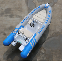 Bateau pneumatique RIB 480 de 16 pieds en Hypalon/PVC avec coque en fibre de verre et pont solaire à vendre