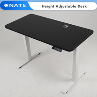 Bureau debout électrique réglable en hauteur, moteur simple, 3 niveaux, anti-collision, pour bureau à domicile, cadre de bureau assis-debout