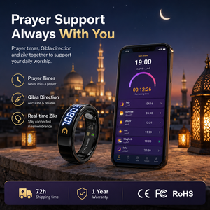 Nouvelle Arrivée 2026 : Bague Intelligente de Suivi de Santé Tasbeeh Islamique, Étanche IP67, Rappel Azan, à Porter pour Musulmans - Product Image 3
