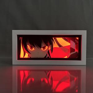 Cajas de luz con ojos de Anime Akame GA Kill Kurome Lightbox, lámpara de noche Led de Manga personalizada, decoración del hogar, animación nocturna - Product Image 1