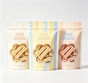 Bolsa con Cierre Zip Personalizada OEM de Grado Alimenticio con Ventana Transparente para Snacks de Bebé, Palitos de Queso para Niños Pequeños, Empaque de Alimentos para Niños - Product Image 4