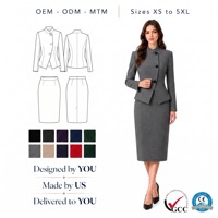 Ensemble de tailleur gris pour femme, ensemble de tailleur de bureau pour femme, ensemble de tailleur professionnel pour femme, ensemble de tailleur deux pièces pour femme