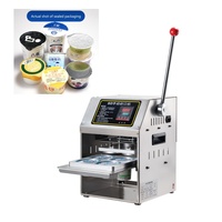 Máquina Selladora de Tapas de Aluminio para Vasos de Plástico PP de Yogur y Tazones de Desayuno, Semiautomática y Manual, Personalizable