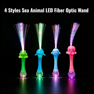 Varita Luminosa LED con Forma de Delfín y Hilos de Fibra Óptica, Artículos para Fiestas Temáticas del Océano, para Niños, Eventos al Aire Libre - Product Image 2