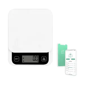 CE ROHS 5kg big& safe ABS platform Smart Nutrition food kitchen scale LCD display Smart Kitchen Scale with APP