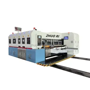 Zhuori manufacturing quality fruit &vegetables cardboard carton packaging making corrugated box printing diecutting machine