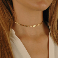 Collier ras du cou EMANCO en acier inoxydable couleur argent 4 mm pour femmes, colliers esthétiques coréens, bijoux pour meilleures amies