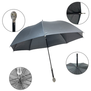 <span class=keywords><strong>Parapluie</strong></span> droit Ovida de <span class=keywords><strong>luxe</strong></span> avec tête d'animal, manche long, résistant au vent et à l'eau, personnalisé en métal doré ou argenté, pour <span class=keywords><strong>homme</strong></span> et femme - Product Image 2