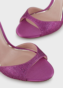 Zapatos de Tacón Alto con Pedrería y Punta Abierta, Nuevos y Modernos, para Mujer, Elegantes - Product Image 5