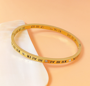 Bijoux de mode bracelets bracelets ensemble de chiffres romains <span class=keywords><strong>bracelet</strong></span> chaine et bague <span class=keywords><strong>en</strong></span> ou - Product Image 5