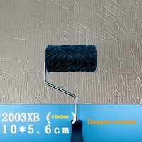 Rouleau à texture à motifs aléatoires 4 pouces 8 pouces Outil de construction en fibre Outil de peinture clair et foncé pour les fournitures d'art