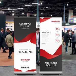 Выставочный водонепроницаемый/ветрозащитный роликовый Бесплатный дисплей для продвижения из алюминиевого сплава выдвижной портативный роликовый баннер - Product Image 6