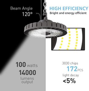 Projecteur Industriel 150W SMD2835 5000K Aluminium IP20 Garantie 3 Ans CRI90 à Coupure Totale pour Plafonnier d'Entrepôt - Product Image 4