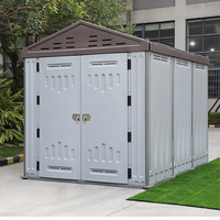 Gudang Kebun Struktur Baja Prefab Model Baru dengan Desain Modern untuk Penyimpanan Luar Ruangan