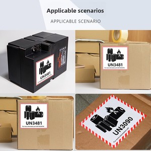 Label Baterai Kustom Stiker Peringatan Keselamatan Tahan Air Tahan Suhu Tinggi Stiker Label Perekat - Product Image 4