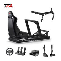 Simulateur profil aluminium volant personnalisé Cockpit simulateur de jeu de conduite superbe Cockpit avec vraie chaise course