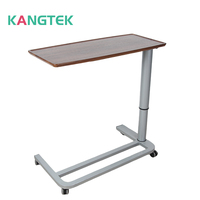 Table de lit mobile et réglable pour hôpital Bureau d'ordinateur Table de chevet pour hôpital avec roulettes