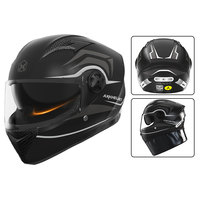 Casque de moto intégral à double lentille avec système de circulation d'air, homologué DOT, pour course, avec doublure chaude et accessoires