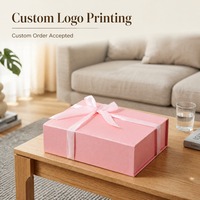 Boîte cadeau en carton rigide personnalisée, couleur unie, emballage en carton de luxe avec impression de logo