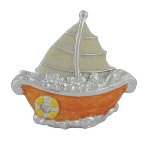 Grande décoration d'intérieur créative et originale en forme de voilier, design coloré - Product Image 1