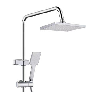 Sistema de <span class=keywords><strong>ducha</strong></span> de lluvia de latón cuadrado <span class=keywords><strong>italiano</strong></span>, juego de grifo mezclador de <span class=keywords><strong>ducha</strong></span> de latón cromado cuadrado con mano - Product Image 3