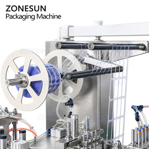 Machine d'emballage automatique à grande vitesse ZONESUN ZS-DDP350 à servo-moteur rotatif pour baume à lèvres, colle, cartes en papier et blisters, avec scellage thermique - Product Image 5