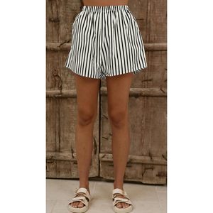 FOXA Women Striped Two Piece Set Summer Strapless Tube <b>Top</b> Shorts Matching Outfit <b>Y2K</b> Backless Lounge Wear - Product Image 6