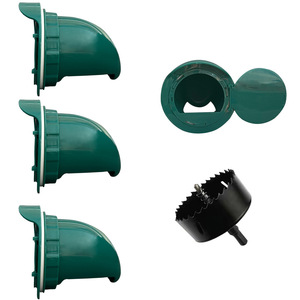 Poultry Pro Feeder Green Plastic Tubular Chicken Feed Hopper Gravity Feeder For Poultry Farming Equipment - Product Image 1