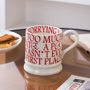 แก้วน้ำเซรามิกทำมือลายพิมพ์โลโก้แบบนอร์ดิก ขนาด 380 มล. 12 ออนซ์ แก้วนมสำหรับอาหารเช้า แก้วกาแฟคู่รัก - Product Image 3