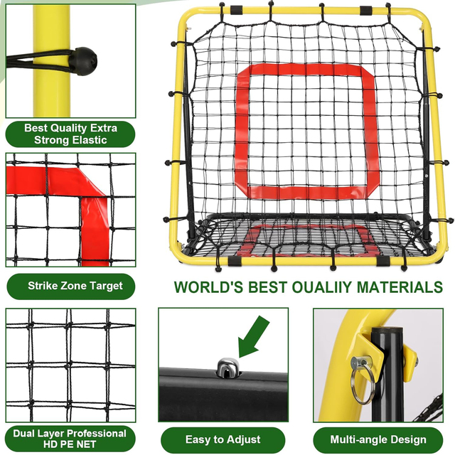 4x4.5ft Soccer Goals Portable and Volleyball Rebounder, Foldable Steel Soccer Rebounder Net for Training Soccer Rebounder Net