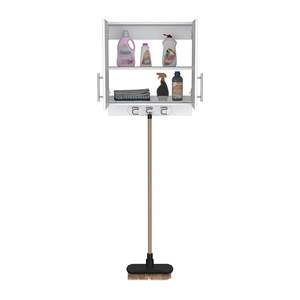 DB Alikuri Gabinete de almacenamiento de pared de cuatro gabinetes con acabado blanco - Product Image 6