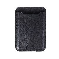 F & C dompet kulit PU magnetik, penyangga dompet dengan sandaran, pemegang kartu kredit telepon Magnet kuat
