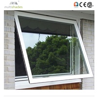 Fenêtre à auvent verticale moderne multi-panneaux NFRC, style à battants, verre Low-E, pour usage extérieur, réduit les factures d'énergie pour villa