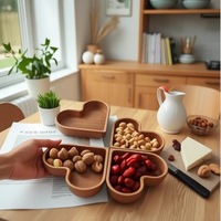 Suiker Fruit Andere Pallet Stapelbaar Gedroogd Fruit Doos Notenbak Creatief Hartvormig Snoepdoosje Solide Andere Japanse Minimalistische
