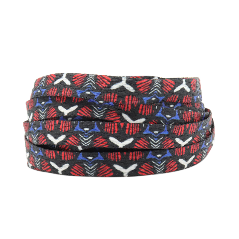 #733	White Red pattern