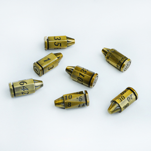 <span class=keywords><strong>Warhammer</strong></span> 40K Accesorios de juego Spinning Revolver Dungeons and Dragons Dice Metal Cobre Gold Bullet Dados Dnd - Product Image 3
