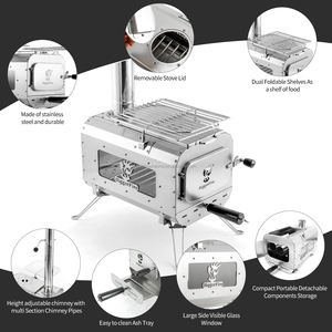 Estufa <span class=keywords><strong>de</strong></span> <span class=keywords><strong>Leña</strong></span> Portátil <span class=keywords><strong>de</strong></span> Alta Eficiencia con Tubos <span class=keywords><strong>de</strong></span> Chimenea <span class=keywords><strong>de</strong></span> Acero Inoxidable <span class=keywords><strong>para</strong></span> Tiendas <span class=keywords><strong>de</strong></span> Campaña, Refugios, Calefacción y Cocina al Aire Libre - Product Image 4