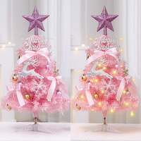 Mini Pink Weihnachts baum LED Lampe benutzer definierte Desktop-Ornament Weihnachten dekorative Beleuchtung