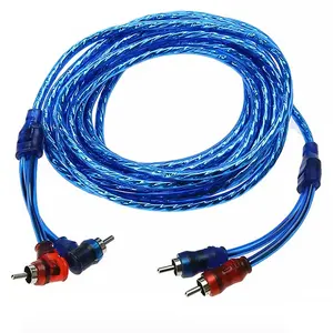 Car Amplifier Cable Installation Wiring RCA Wire Vehicle Digital Stereo Hi-fi Audio Cable 2m