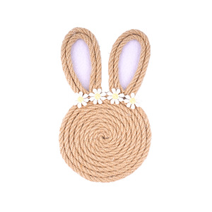 Posavasos de Ramio Hechos a Mano con Diseño de Conejo de Pascua, Aislantes del Calor, para Decoración de Mesa en Fiestas, Suministro al por Mayor Directo de Fábrica DAMAI - Product Image 4