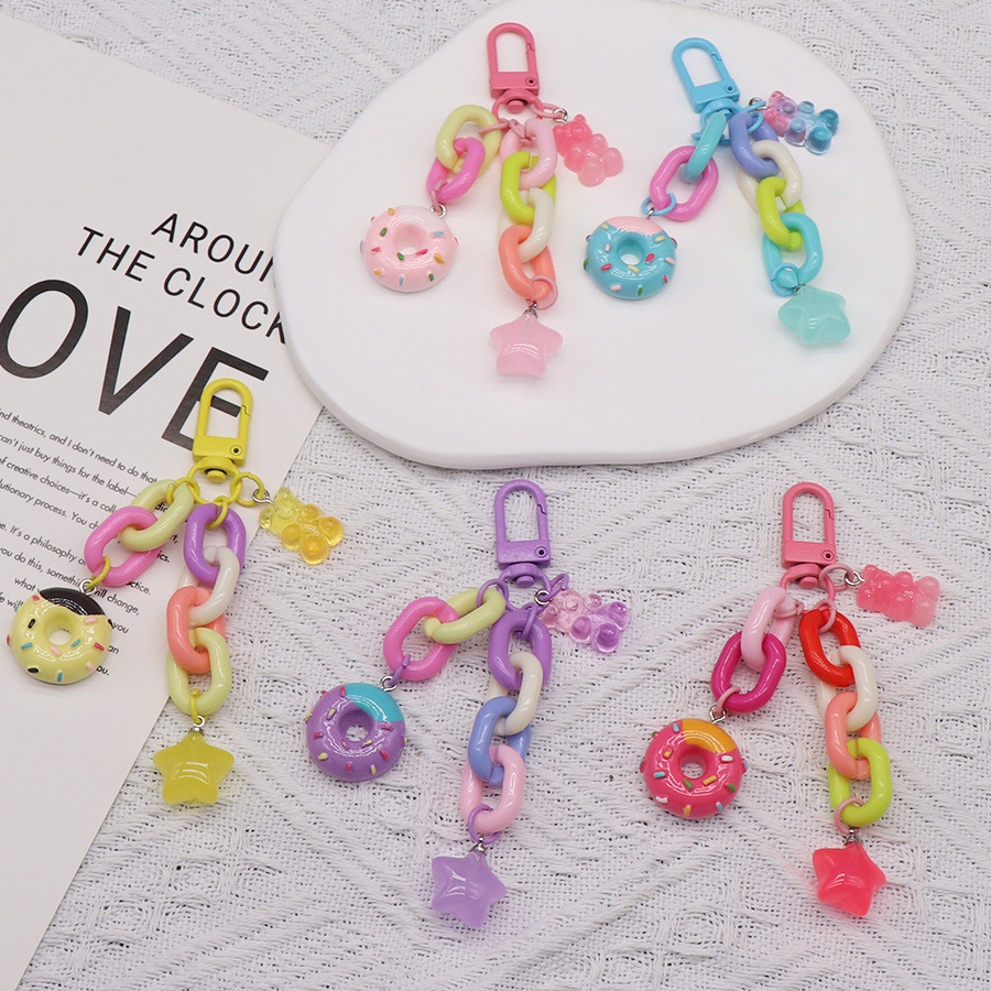 Newest ZICHUAN Handmade Coffee Cup Crochet Solid Color Silicone Bead Bracelet Lanyard Keychain Necklace Image 4