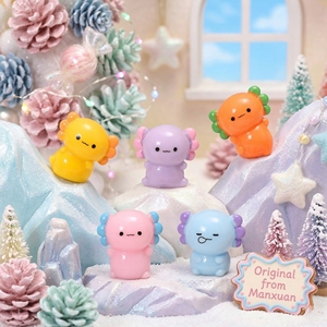 Figuras de Axolotl de Resina Mini que Brillan en <span class=keywords><strong>la</strong></span> Oscuridad, Adornos de Animales Lindos para Jardín de Hadas, Micropaisaje y Decoración <span class=keywords><strong>del</strong></span> Hogar, Venta al Por Mayor - Product Image 3