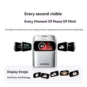 Cargador GaN <span class=keywords><strong>UGREEN</strong></span> X740 de <span class=keywords><strong>45W</strong></span>, Cargador Rápido USB C 3C de <span class=keywords><strong>45W</strong></span> °   Cargador de Pared Plegable con Pantalla TFT Inteligente en Ángulo, PD3.0, PPS - Product Image 3