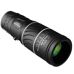 Telescopio Monocular portátil de 16X52, prismáticos de plástico, alta altura, 66/8000M, para deportes al aire libre, negro