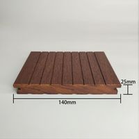 Revêtement de terrasse en bambou neutre en carbone de 25mm x 140mm Surface antidérapante rainurée Utilisation durable avec technologie exclusive