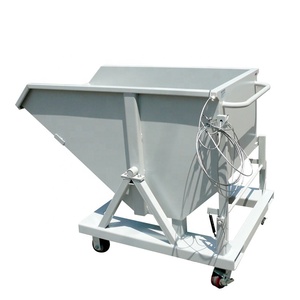 500Kg Laadcapaciteit Standaard Beweegbare Schroot Bak <span class=keywords><strong>Trolley</strong></span> Zware Zacht Stalen Metalen Afvalcontainer - Product Image 6