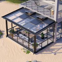 Solárium de Aluminio Personalizado, Invernadero de Vidrio para las Cuatro Estaciones, Patio Aislado, Jardín de Invierno Prefabricado