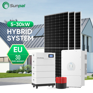Set Completo Sistema Solare 5kW 10kW 20kW 30kW per Casa, Impianto Fotovoltaico Ibrido - Product Image 1