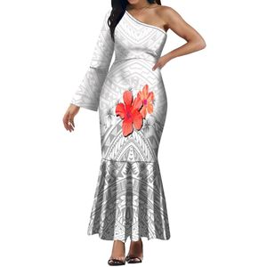 Stile polinesiano singolo Off-spalla abito da ballo a manica lunga Bodycon abito da sera donna tropicale abito da festa basso MOQ - Product Image 5