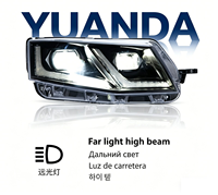Phare LED Skoda Octavia A7 à double lentille DRL 12V, kit de modernisation pour phare avant 2015-2017